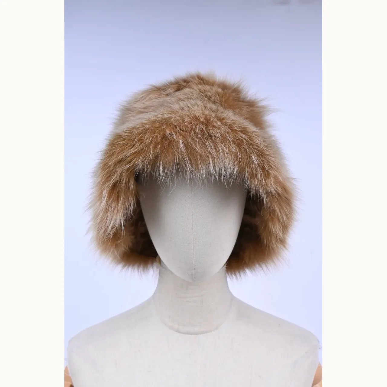 Sombrero de Pescador Fendi Fox Fur Café, Talla M