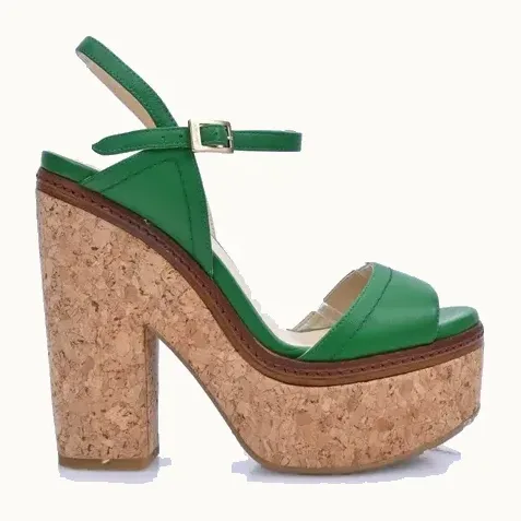Sandalias Jimmy Choo Naylor 140 Verdes, Talla 39.5