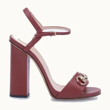 Sandalias Gucci Horsebit 1955 130 Rojas, Talla 38