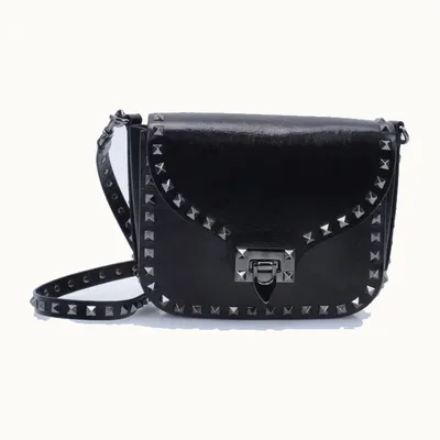Bolso Valentino Rockstud Flip Negro