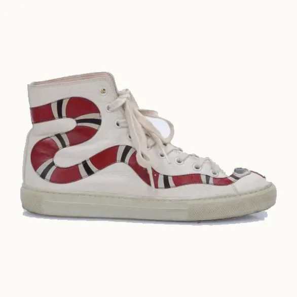 Zapatos Gucci Major Snake Beiges, Talla 37