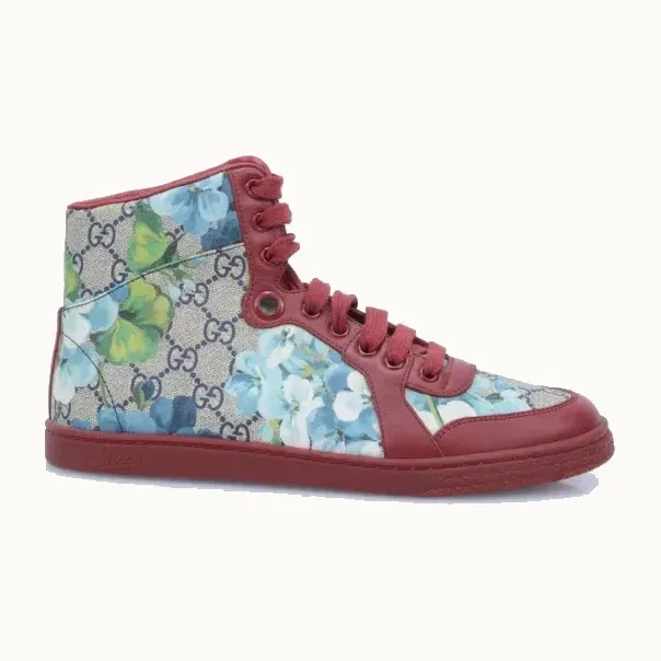 Zapatos Gucci High Blooms GG Canvas, Talla 38