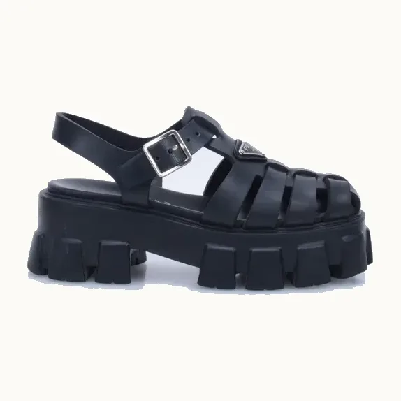 Zapatos Prada Monolith 55 Negros, Talla 34.5