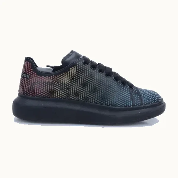 Zapatos Alexander McQueen Oversized Perforated Azules, Talla 43