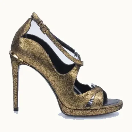 Zapatos Louis Vuitton Strappy Dorados, Talla 37