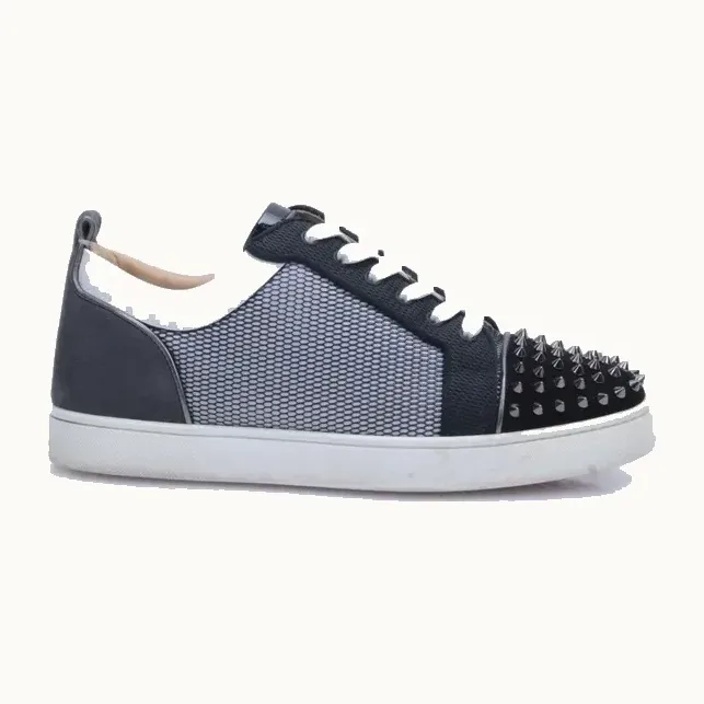 Zapatos Christian Louboutin Louis Junior Spikes Orlato Negros, Talla 43