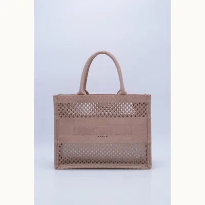 Bolso Tote Dior Book Medium Mesh Rosa