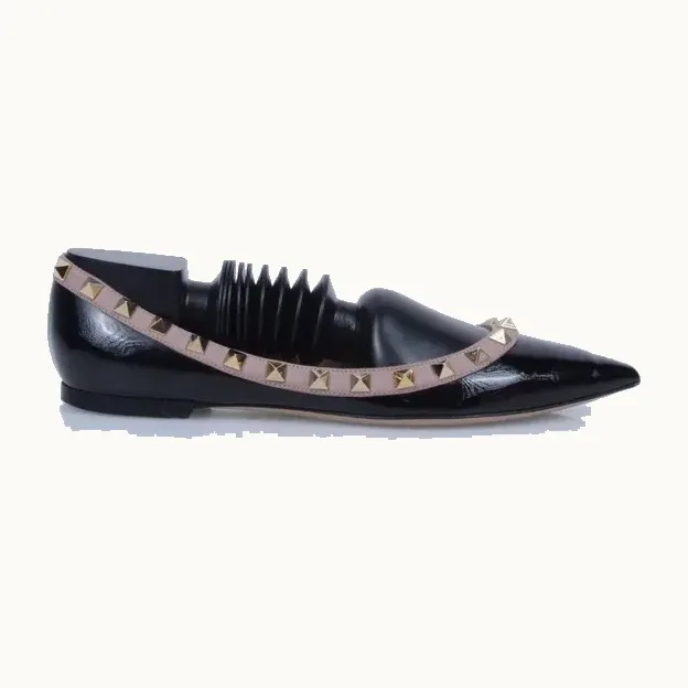 Zapatos Valentino Rockstud Patent Negros, Talla 35