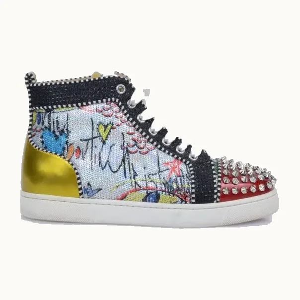 Zapatos Christian Louboutin Rantus Orlato Graffiti Multicolores, Talla 36.5