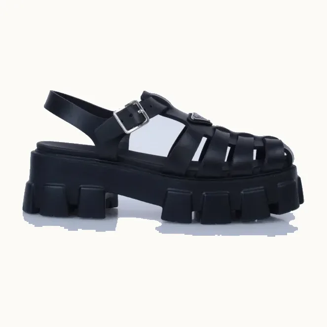 Zapatos Prada Monolith 55 Negros, Talla 40