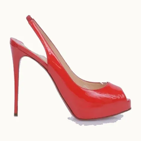 Zapatos Christian Louboutin Private Number 120 Patent Rosas, Talla 39