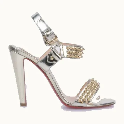 Zapatos Christian Louboutin Bikee Bike 110 Dorados, Talla 40