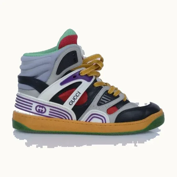 Zapatos Gucci Basket Multicolores, Talla 35.5