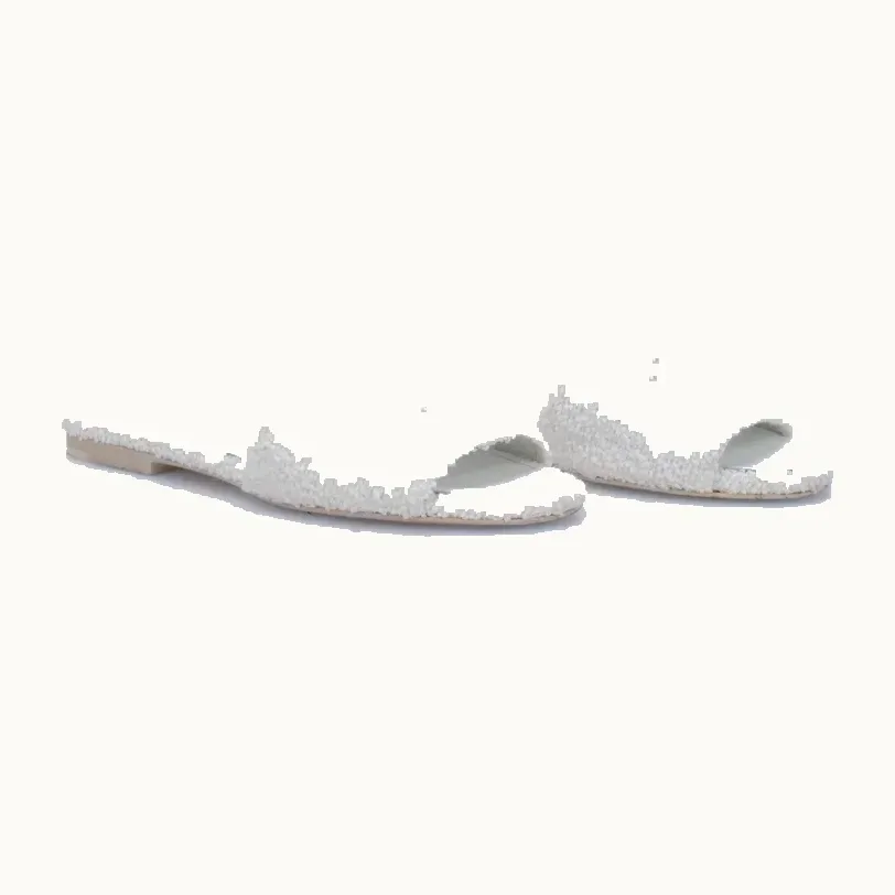 Zapatos Chanel Tweed CC Perlas y blancos, Talla 36