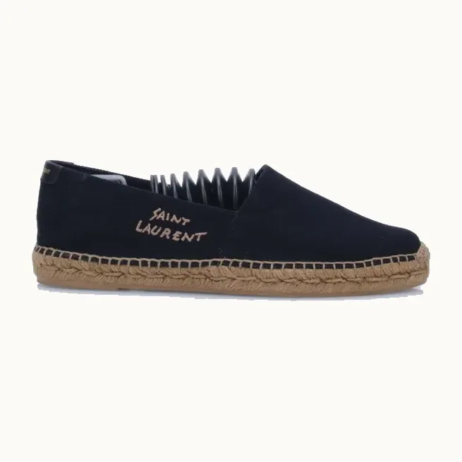 Zapatos Saint Laurent Embroidered Logo Negros, Talla 43
