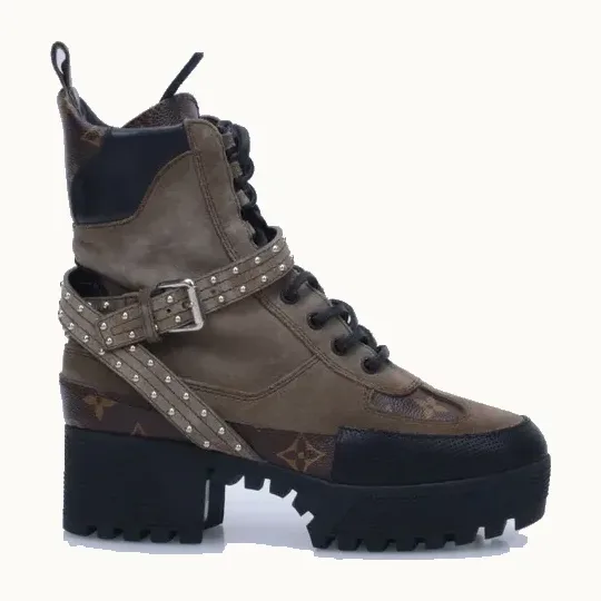 Zapatos Louis Vuitton Laureate Desert Studded Cafés, Talla 36