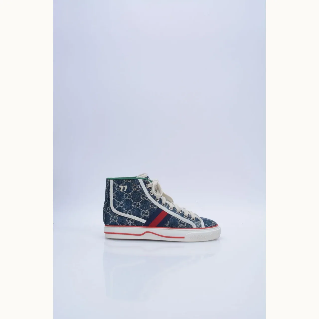 Zapatos Gucci 1977 Denim High Azules, Talla 35