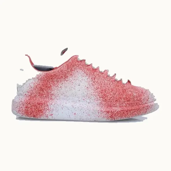 Zapatos Alexander McQueen Oversized Paint Splash Rojos, Talla 40