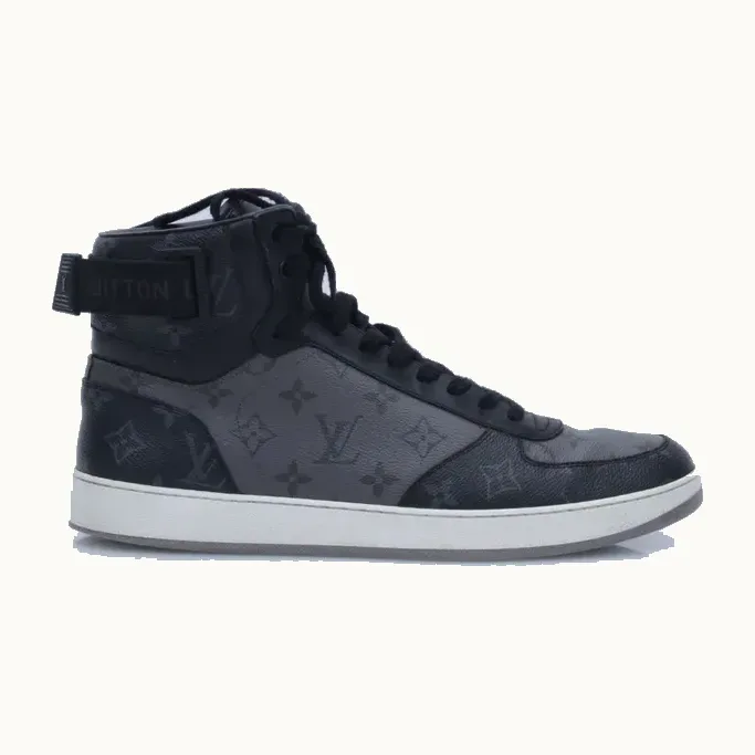 Zapatos Louis Vuitton Rivoli High Monogram Eclipse, Talla 44