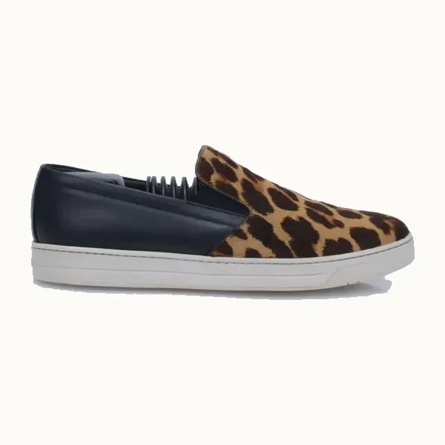 Slip On Prada Pony Hair Estampado, Talla 41.5