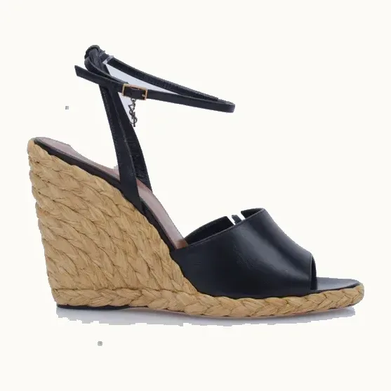 Alpargatas Saint Laurent Paloma Negras, Talla 40