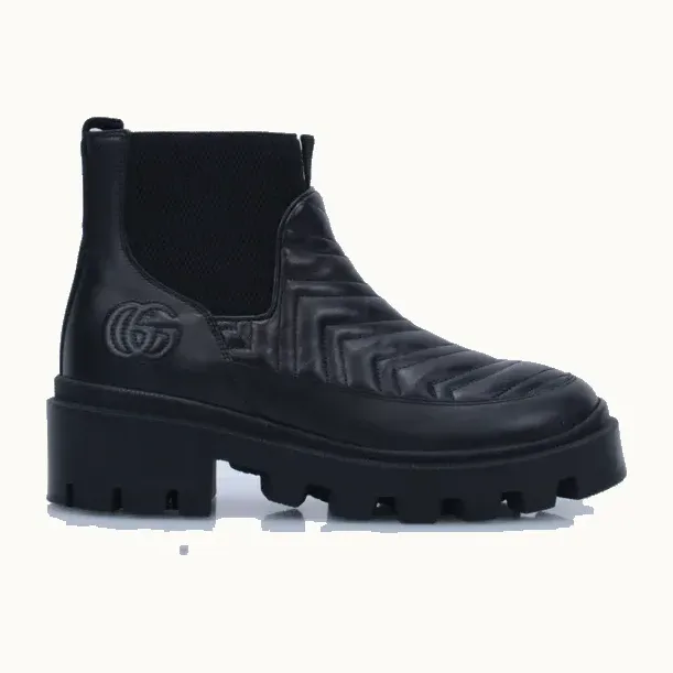 Botas Chelsea Gucci Frances Negras, Talla 38
