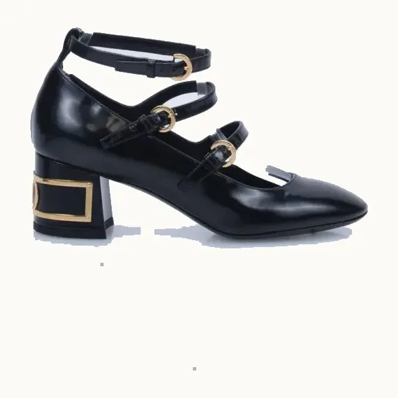 Zapatos Louis Vuitton Mary Jane 55 Negros, Talla 37