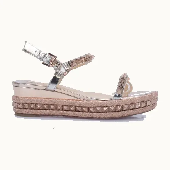 Zapatos Christian Louboutin Pyraclu 60 Bronces, Talla 40