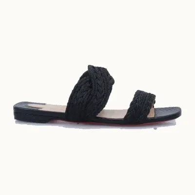 Christian Louboutin Anastamaria Shoes Black, Size 40
