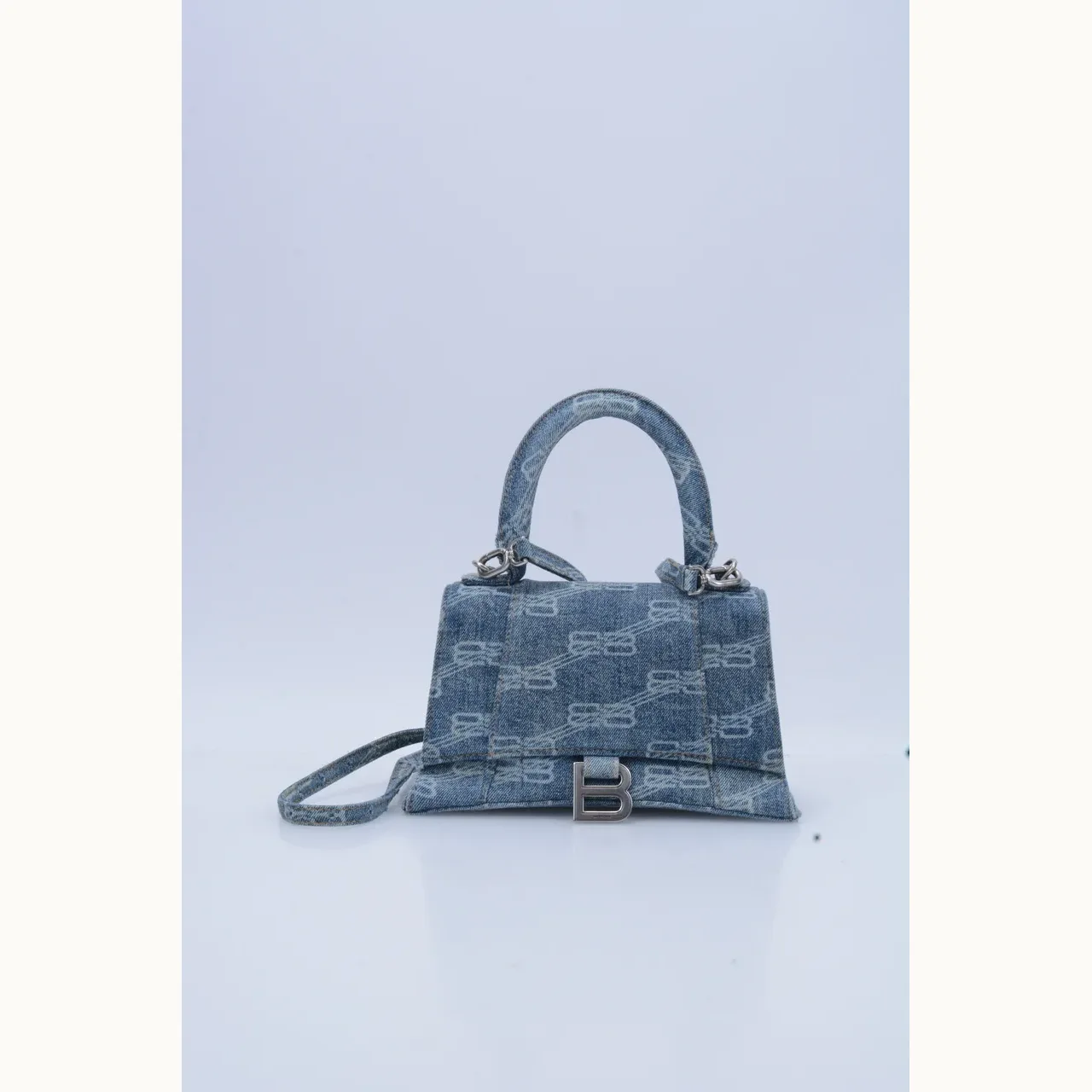 Bolso Balenciaga Hourglass BB Denim Azul