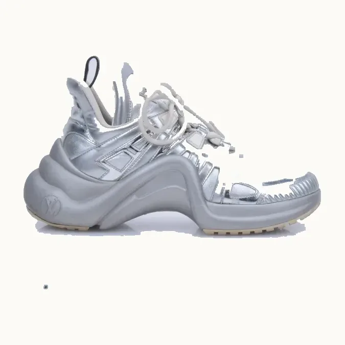 Zapatos Louis Vuitton Archlight Plateados, Talla 38.5