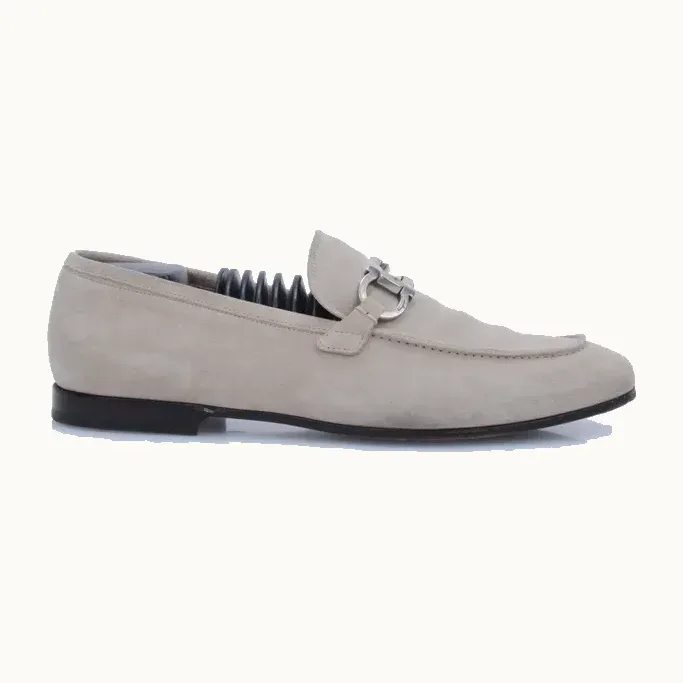 Zapatos Salvatore Ferragamo Shepard Marble Gancini Beiges, Talla 9