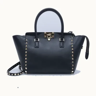 Bolso Top Handle Valentino Rockstud Small Negro