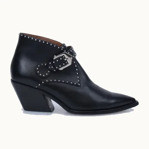 Zapatos Givenchy Studded Ankle Negros, Talla 39