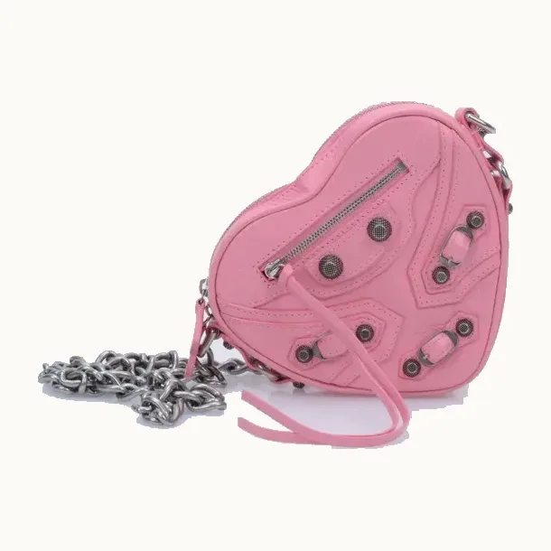 Bolso Balenciaga Le Cagole Heart Mini Rosa