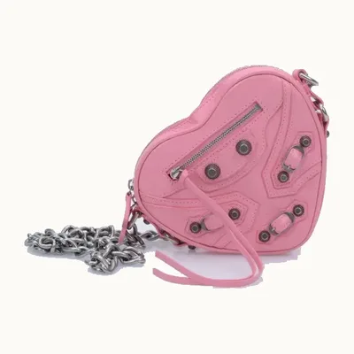 Bolso Balenciaga Le Cagole Heart Mini Rosa