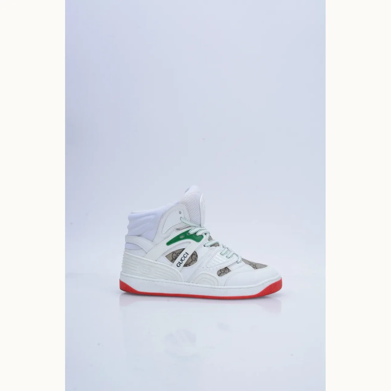 Zapatos Gucci Basket High Blancos, Talla 35.5