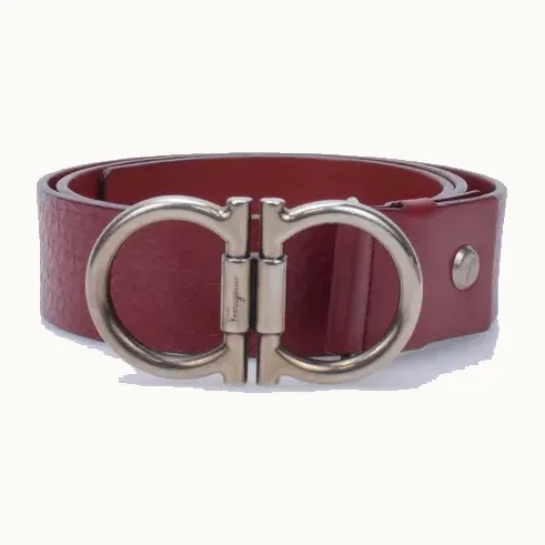 Salvatore Ferragamo Gancini Embossed Rojo, Talla 95