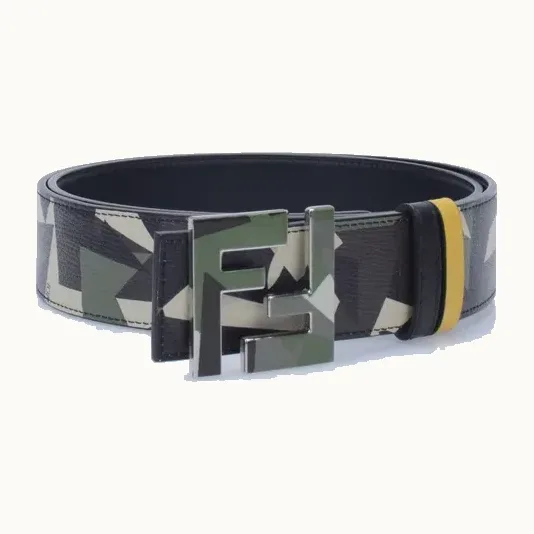 Fendi Ff Camou Reversible Verde, Talla 95