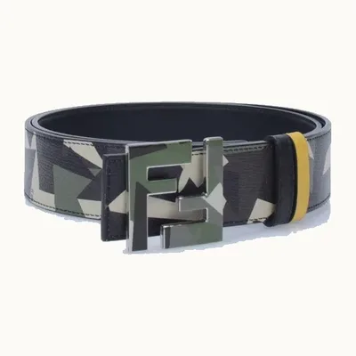 Fendi Ff Camou Reversible Verde, Talla 95