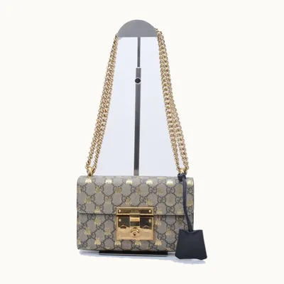Bolso Crossbody Gucci Padlock Small Bees GG Supreme