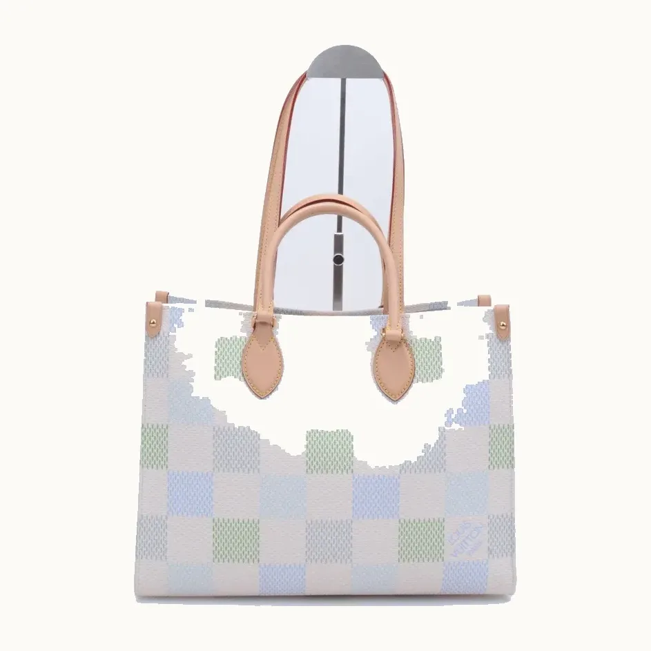 Louis Vuitton OnTheGo Pistachio Damier Giant Tote Bag Beige