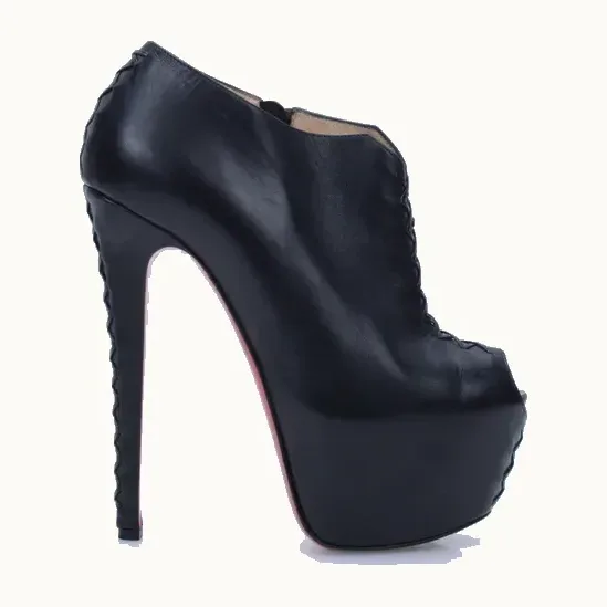 Botines Christian Louboutin Recouzetta Negros, Talla 38.5