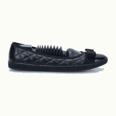 Salvatore Ferragamo Rufina Flats Black, Size 36.5