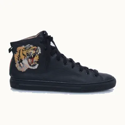 Zapatos Gucci Tiger High Negros, Talla 41
