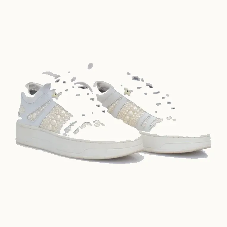 Zapatos Jimmy Choo Hawaii Pearls Blancos, Talla 37