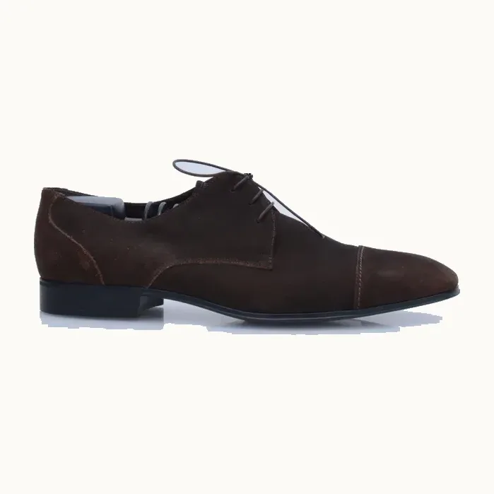 Zapatos Derby Salvatore Ferragamo Suede Cafés, Talla 12