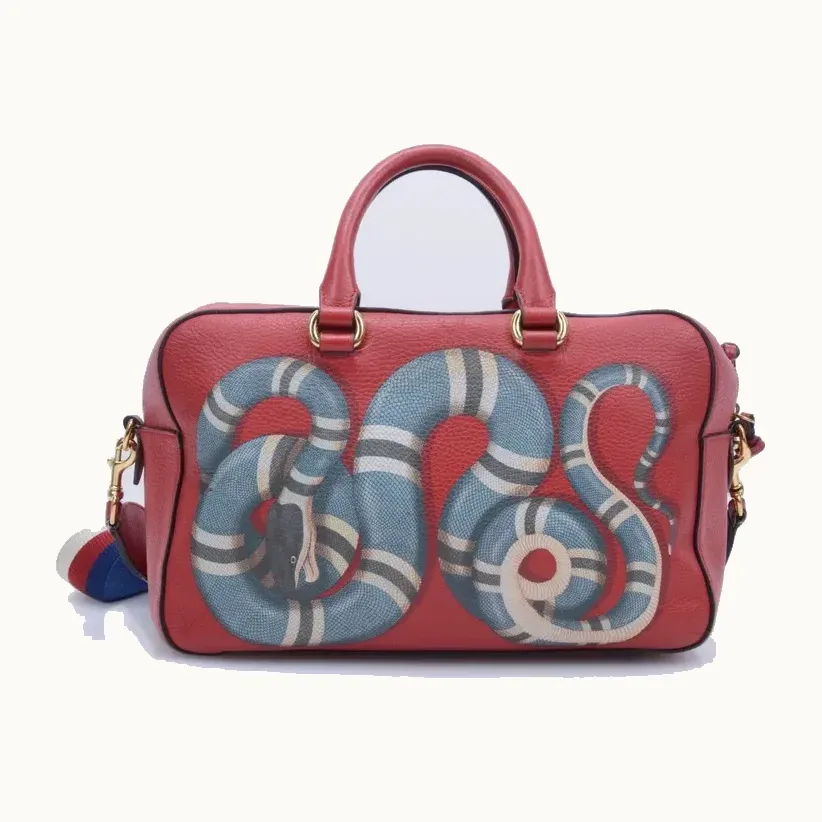Bolso Duffle Gucci Kingsnake Rojo