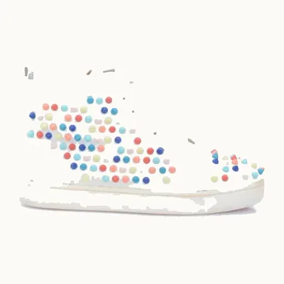 Christian Louboutin Louis Spikes Ht Shoes White, Size 36.5