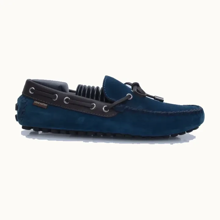 Zapatos Louis Vuitton Arizona Suede Azules, Talla 41